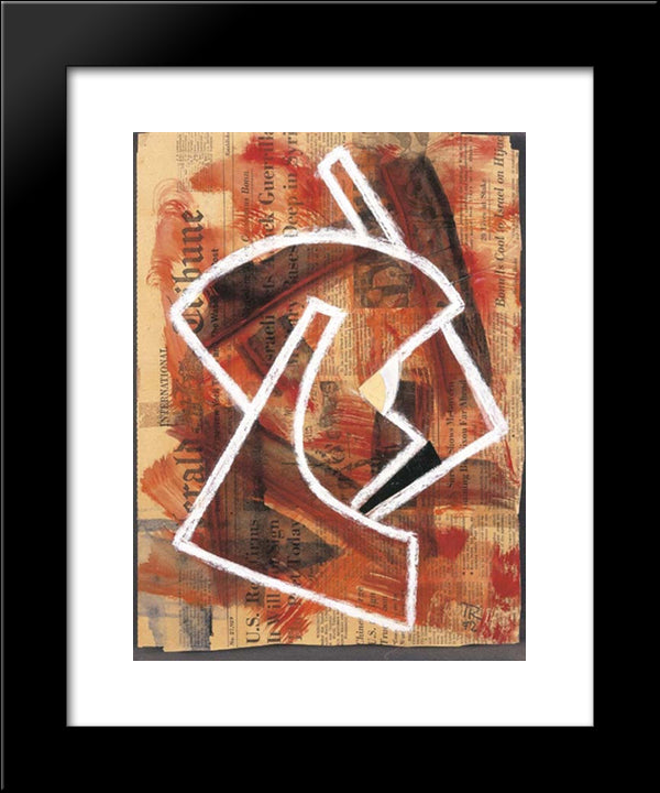 Untitled 20x24 Black Modern Wood Framed Art Print Poster by Richter, Hans