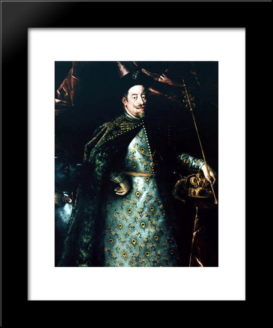 Matthias, Holy Roman Emperor, As King Of Bohemia 20x24 Black Modern Wood Framed Art Print Poster by Aachen, Hans von
