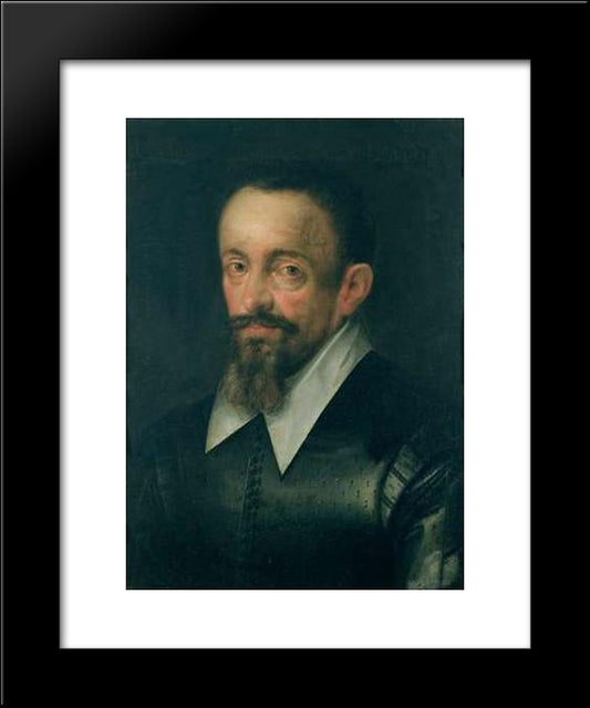 Portrait Of A Man, Possibly Johannes Kepler 20x24 Black Modern Wood Framed Art Print Poster by Aachen, Hans von
