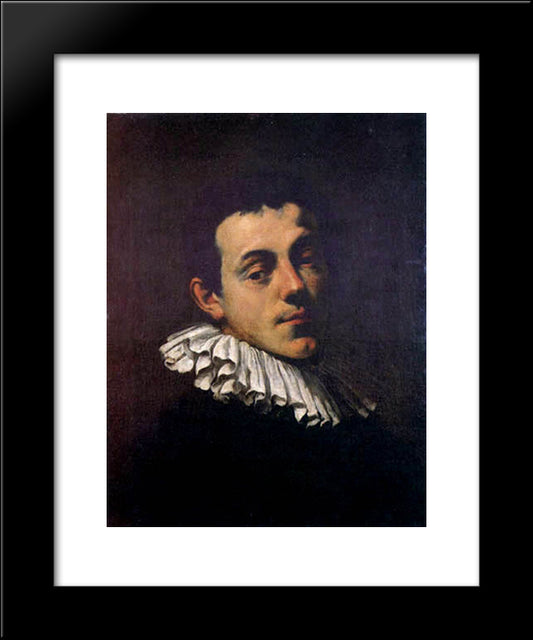 Portrait Of Joseph Heintz 20x24 Black Modern Wood Framed Art Print Poster by Aachen, Hans von