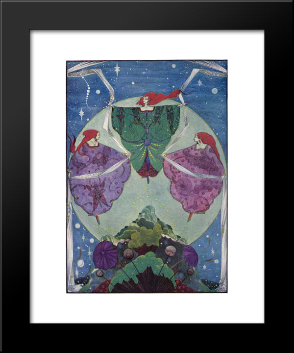 Fairy Tales By Hans Christian Andersen 20x24 Black Modern Wood Framed Art Print Poster by Harry Clarke