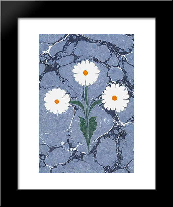 Ebru (Attributed) 20x24 Black Modern Wood Framed Art Print Poster by Mehmed Efendi, Hatip