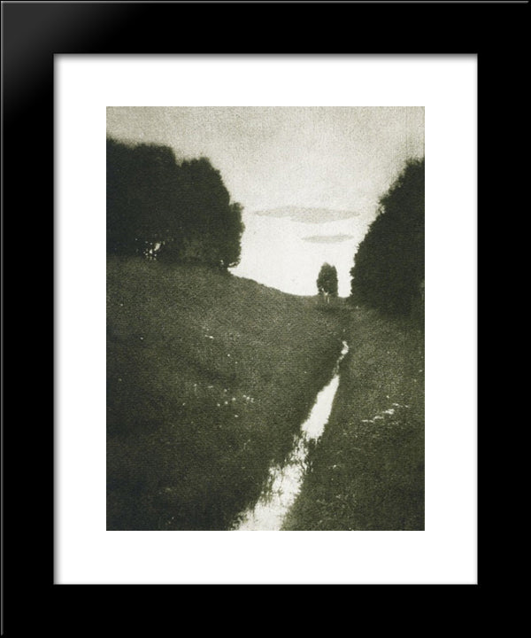 Crepuscule 20x24 Black Modern Wood Framed Art Print Poster by Kuhn, Heinrich