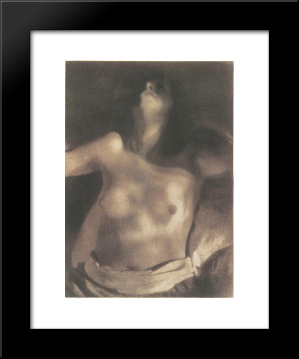Nude On Back 20x24 Black Modern Wood Framed Art Print Poster by Kuhn, Heinrich