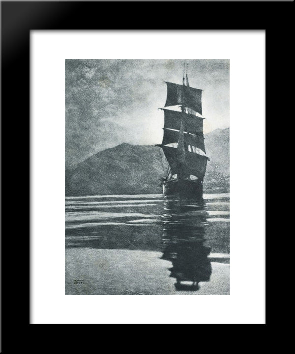 Sicilianische Brigg, Austria 20x24 Black Modern Wood Framed Art Print Poster by Kuhn, Heinrich