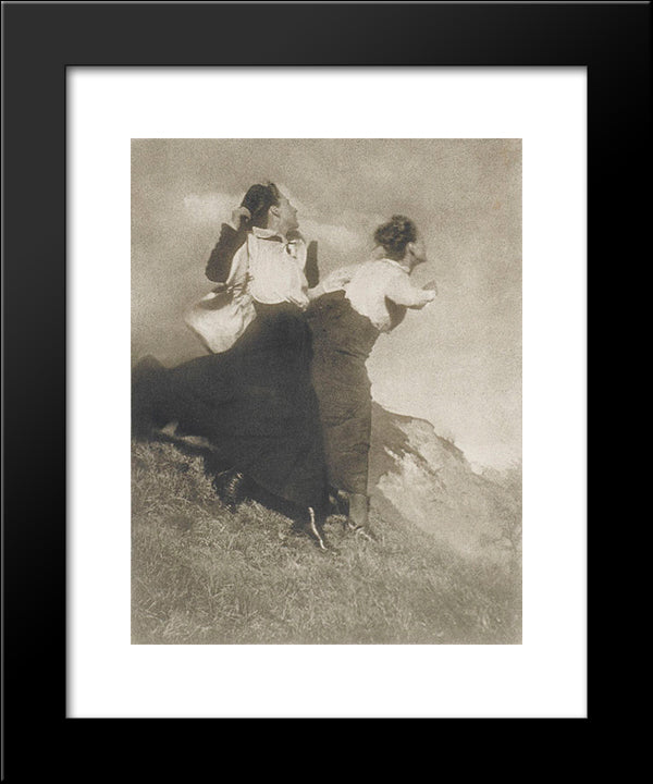 Wanderer 20x24 Black Modern Wood Framed Art Print Poster by Kuhn, Heinrich