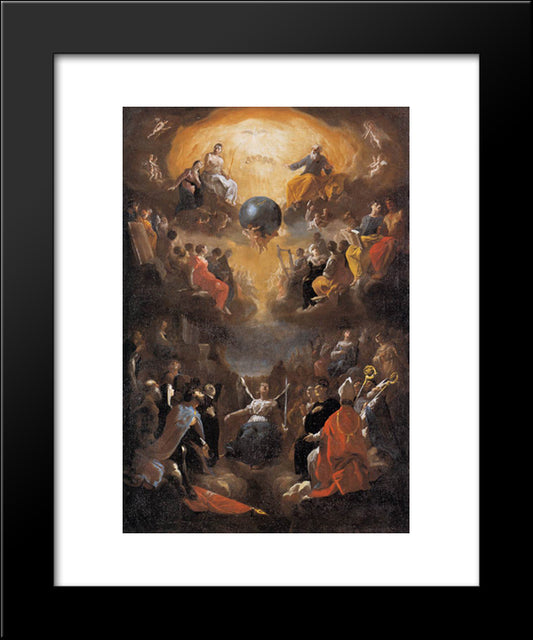 Adoration Of The Holy Trinity 20x24 Black Modern Wood Framed Art Print Poster by Schonfeld, Heinrich