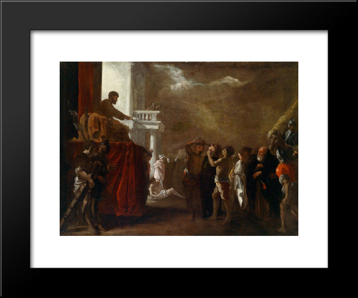 Der Heilige Cyriakus 20x24 Black Modern Wood Framed Art Print Poster by Schonfeld, Heinrich