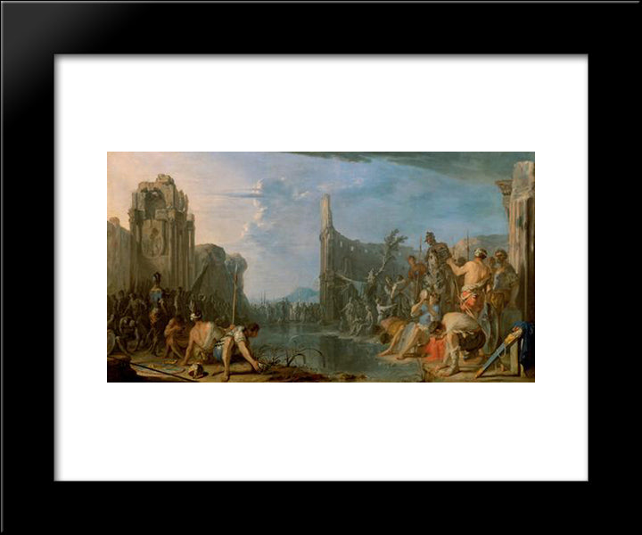 Gideon Pruft Sein Heer 20x24 Black Modern Wood Framed Art Print Poster by Schonfeld, Heinrich