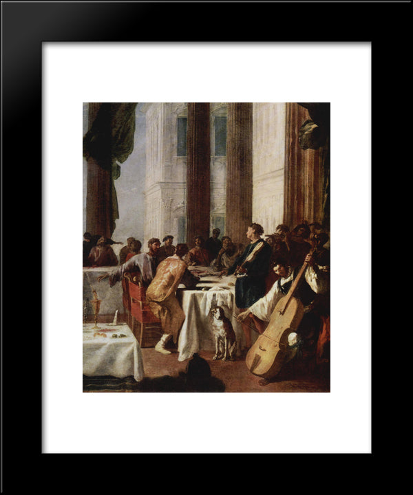 Hochzeit Zu Kana 20x24 Black Modern Wood Framed Art Print Poster by Schonfeld, Heinrich