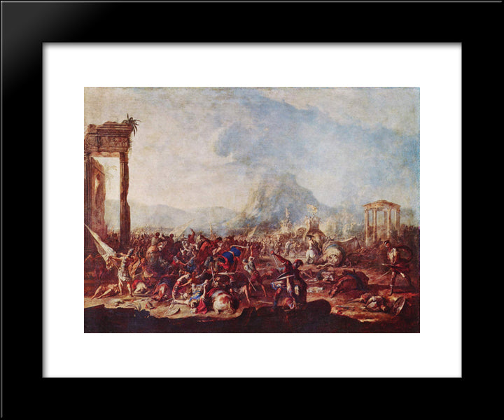 Schlachtenbild 20x24 Black Modern Wood Framed Art Print Poster by Schonfeld, Heinrich