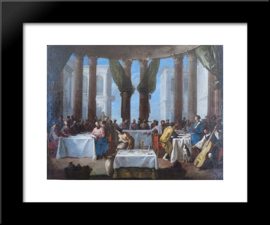 The Marriage In Cana 20x24 Black Modern Wood Framed Art Print Poster by Schonfeld, Heinrich