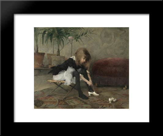 Dancing Shoes 20x24 Black Modern Wood Framed Art Print Poster by Schjerfbeck, Helene