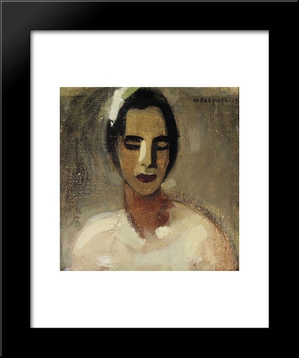 Girl From California 20x24 Black Modern Wood Framed Art Print Poster by Schjerfbeck, Helene