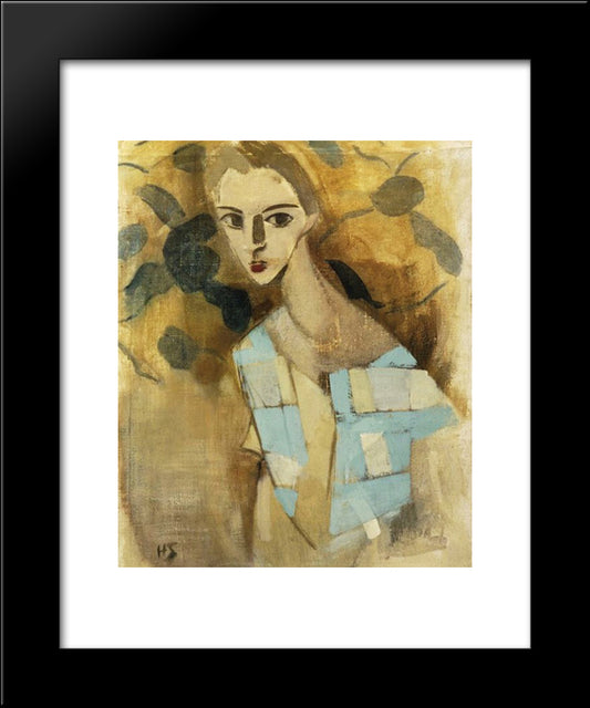 Girl From Eydtkuhnen Ii 20x24 Black Modern Wood Framed Art Print Poster by Schjerfbeck, Helene