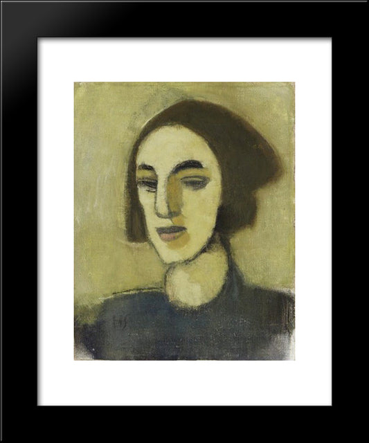 Girl From Loviisa 20x24 Black Modern Wood Framed Art Print Poster by Schjerfbeck, Helene