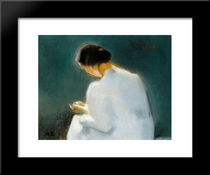 Maria 20x24 Black Modern Wood Framed Art Print Poster by Schjerfbeck, Helene