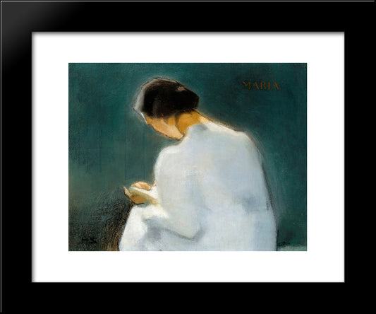 Maria 20x24 Black Modern Wood Framed Art Print Poster by Schjerfbeck, Helene