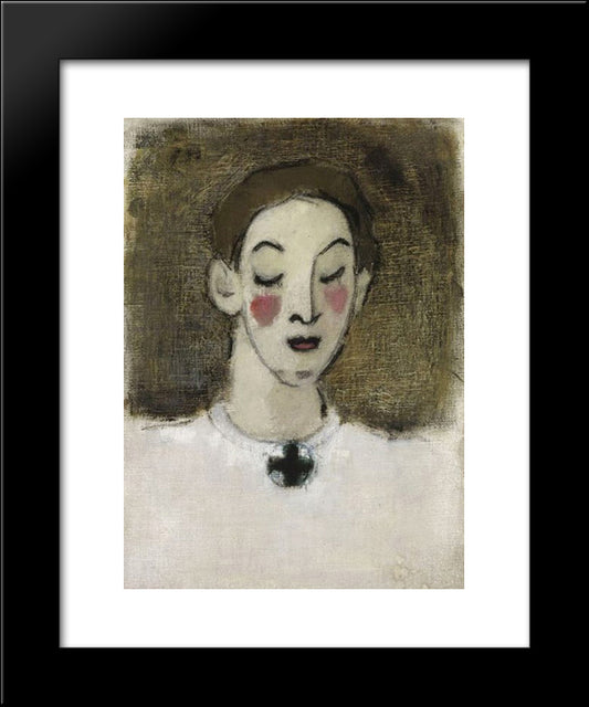 Nurse I (Kaija Lahtinen) 20x24 Black Modern Wood Framed Art Print Poster by Schjerfbeck, Helene