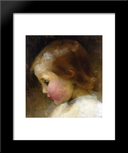 Portrait Of A Girl 20x24 Black Modern Wood Framed Art Print Poster by Schjerfbeck, Helene