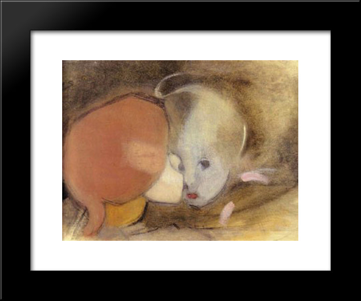 Siblings 20x24 Black Modern Wood Framed Art Print Poster by Schjerfbeck, Helene