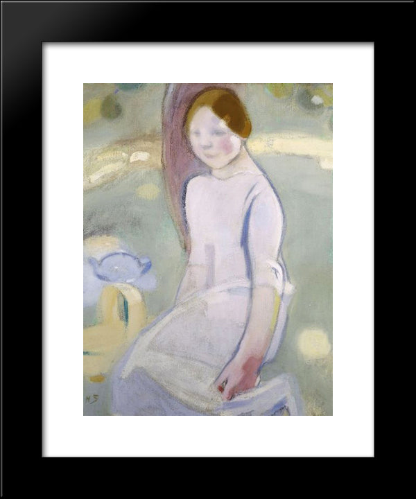 Under The Linden 20x24 Black Modern Wood Framed Art Print Poster by Schjerfbeck, Helene