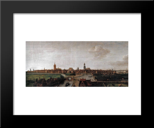 View Of Delft From The Southwest 20x24 Black Modern Wood Framed Art Print Poster by Vroom, Hendrick Cornelisz