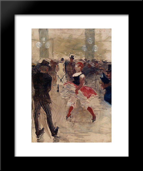 A L Elysee Montmartre 20x24 Black Modern Wood Framed Art Print Poster by Toulouse Lautrec, Henri de