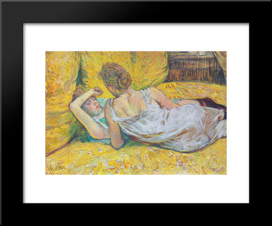 Abandonment (The Pair) 20x24 Black Modern Wood Framed Art Print Poster by Toulouse Lautrec, Henri de