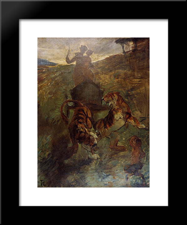 Allegory Springtime Of Life 20x24 Black Modern Wood Framed Art Print Poster by Toulouse Lautrec, Henri de