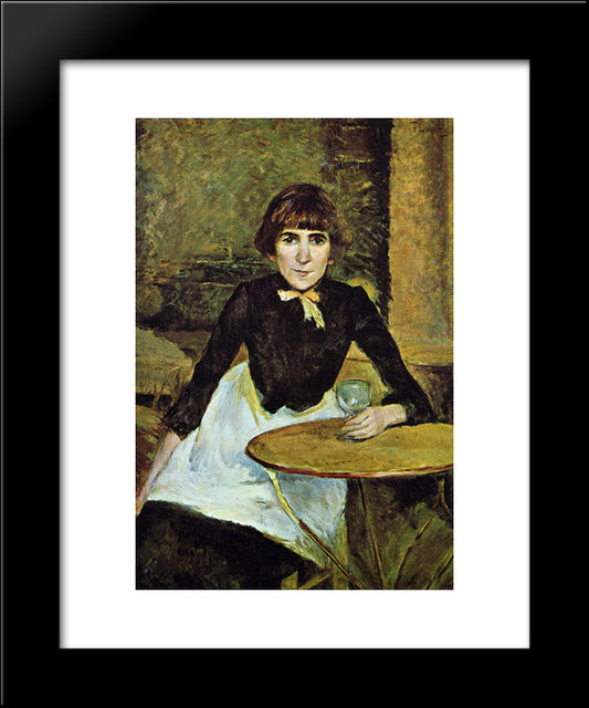 At La Bastille (Portrait Of Jeanne Wenz) 20x24 Black Modern Wood Framed Art Print Poster by Toulouse Lautrec, Henri de