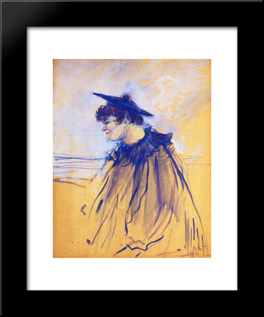 At Star , Le Havre (Miss Dolly, English Singer) 20x24 Black Modern Wood Framed Art Print Poster by Toulouse Lautrec, Henri de