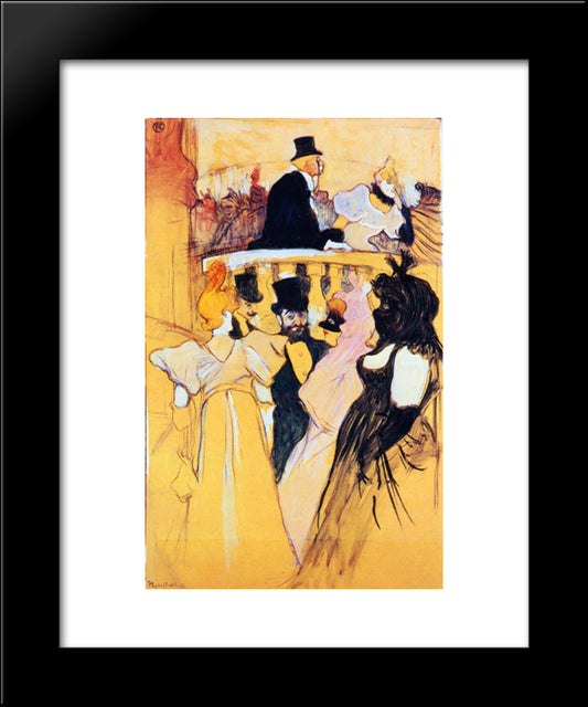 At The Opera Ball 20x24 Black Modern Wood Framed Art Print Poster by Toulouse Lautrec, Henri de