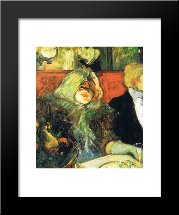 At The Rat Mort 20x24 Black Modern Wood Framed Art Print Poster by Toulouse Lautrec, Henri de