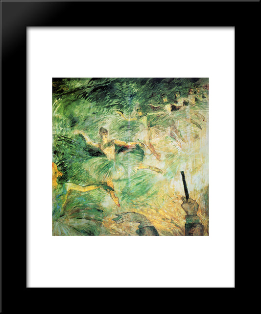 Ballet Dancers 20x24 Black Modern Wood Framed Art Print Poster by Toulouse Lautrec, Henri de