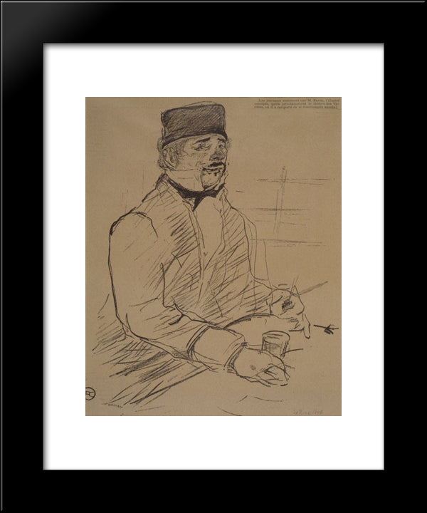 Baron 20x24 Black Modern Wood Framed Art Print Poster by Toulouse Lautrec, Henri de