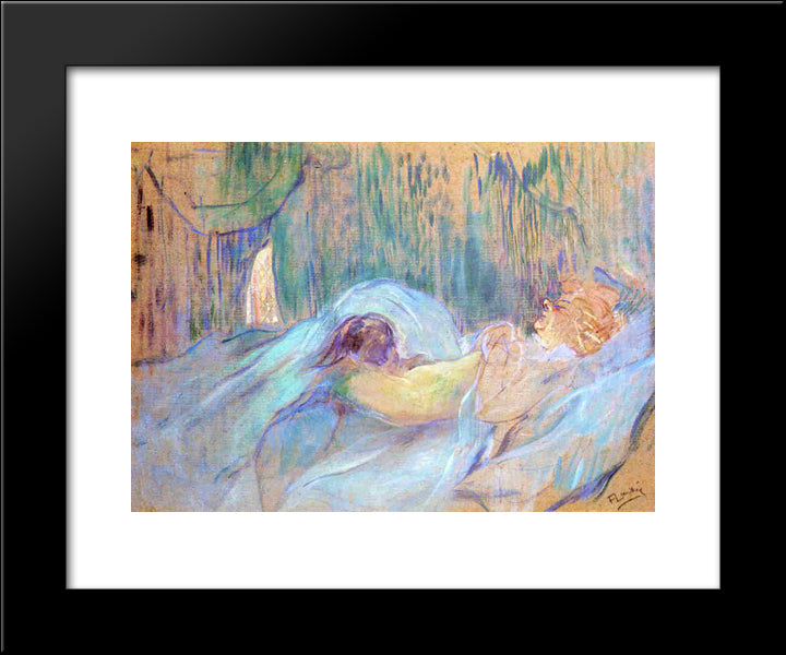 Brothel On The Rue Des Moulins Rolande 20x24 Black Modern Wood Framed Art Print Poster by Toulouse Lautrec, Henri de