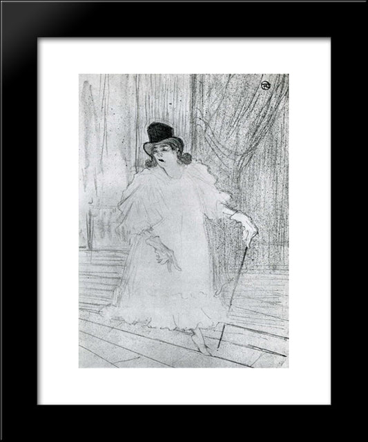 Cissy Loftus 20x24 Black Modern Wood Framed Art Print Poster by Toulouse Lautrec, Henri de