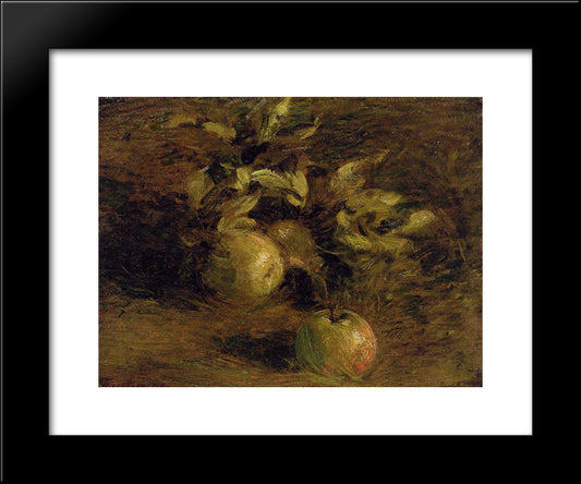 Apples 20x24 Black Modern Wood Framed Art Print Poster by Fantin Latour, Henri