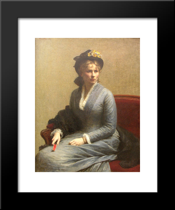 Charlotte Dubourg 20x24 Black Modern Wood Framed Art Print Poster by Fantin Latour, Henri