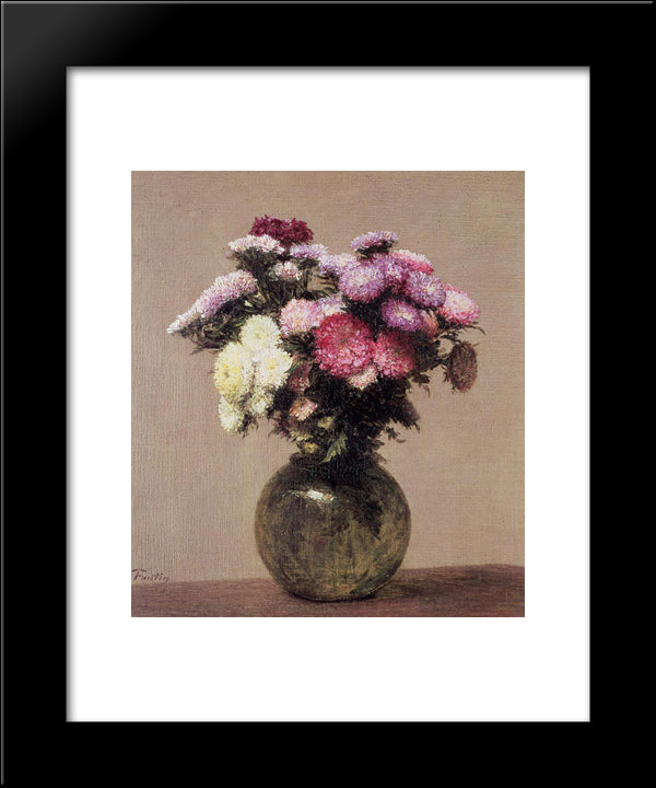 Daisies 20x24 Black Modern Wood Framed Art Print Poster by Fantin Latour, Henri