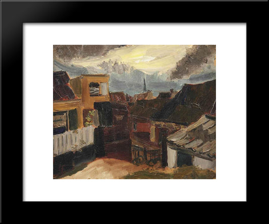 A View Of Zandvoort 20x24 Black Modern Wood Framed Art Print Poster by Le Fauconnier, Henri
