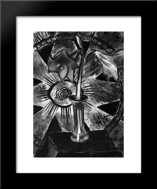 Amaryllis 20x24 Black Modern Wood Framed Art Print Poster by Le Fauconnier, Henri