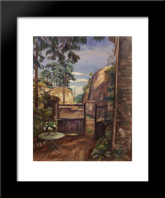 Le Jardin De L'Artiste, Grosrouvres 20x24 Black Modern Wood Framed Art Print Poster by Le Fauconnier, Henri