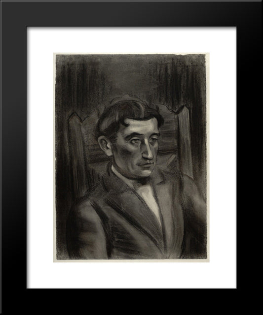Portrait Of Jules Romains 20x24 Black Modern Wood Framed Art Print Poster by Le Fauconnier, Henri