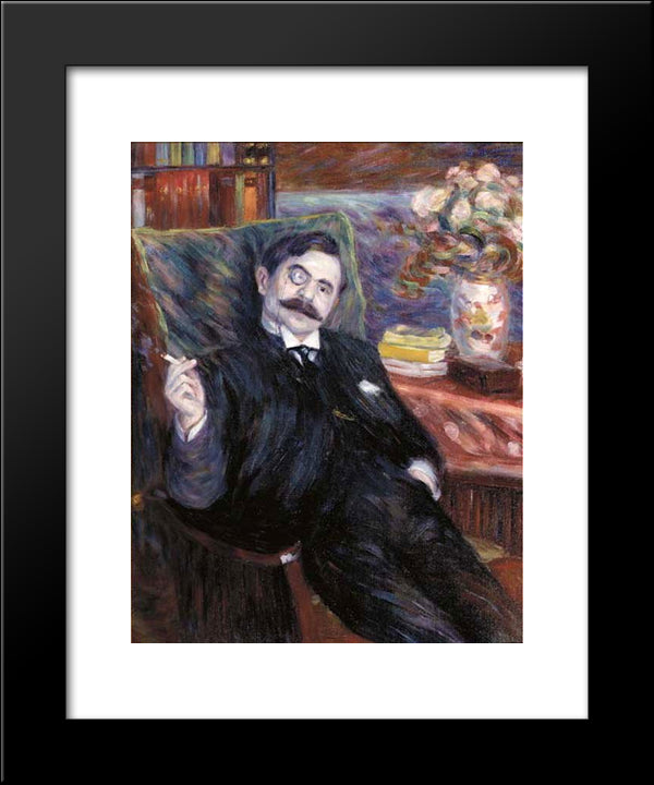 Portrait Of The Poet Georges Bonnamour 20x24 Black Modern Wood Framed Art Print Poster by Le Fauconnier, Henri