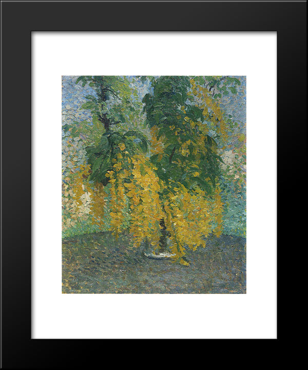 A Branch Of Citisedans Vase 20x24 Black Modern Wood Framed Art Print Poster by Martin, Henri