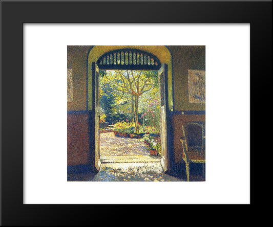 A Garden In The Sunshine 20x24 Black Modern Wood Framed Art Print Poster by Martin, Henri