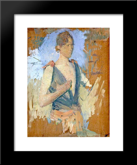 A Young Woman 20x24 Black Modern Wood Framed Art Print Poster by Martin, Henri