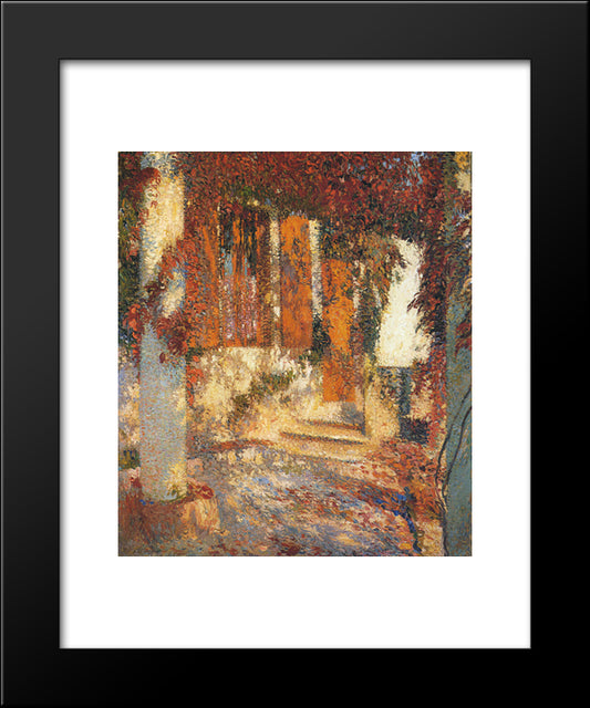 At The Pergola 20x24 Black Modern Wood Framed Art Print Poster by Martin, Henri